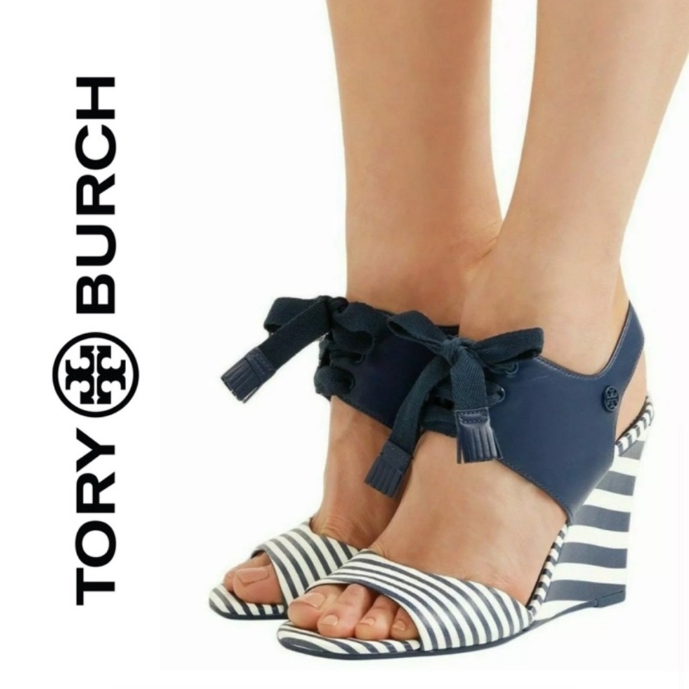 Tory Burch Maritime Nautical Wedge Platforms